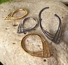 1pc Weave Design Hinged Segment Ring Hoop Helix Daith Septum Implant Titanium