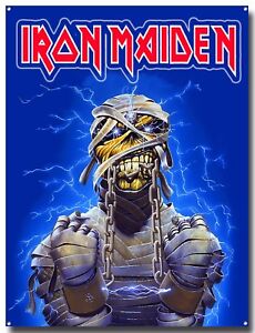 Iron Maiden Metal Sign Heavy Metal Music Eddie Poster Ebay