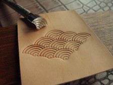 Stainless Steel leather craft Sea wave Geometric Decorative pattern Stamp Tool