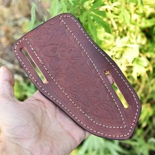 Handmade Horizontal carry Sheath Fixed blade Knife Leather Sheath Holster 471x