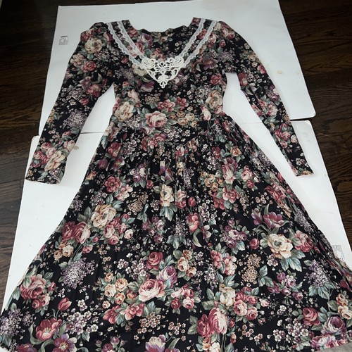 Gunne Sax Jessica McClintock Sz 9 Dress Prairie Cottage Floral Vtg Small - Picture 5 of 7