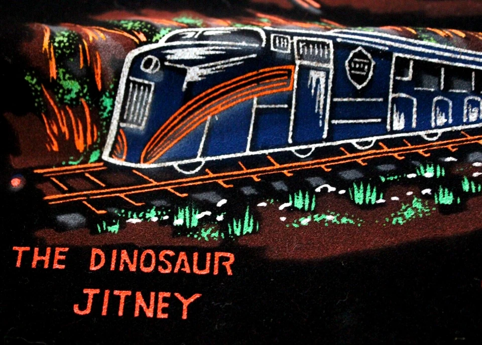 RARE Vtg Lewis & Clark Cavern Souvenir Pillow Cover Montana State Fringe Velvet Foto 4 de 4