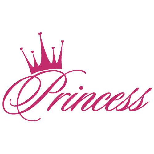 PRINCESS CROWN HEART GIRL LOVE CAR LAPTOP VINYL DECAL STICKER (PS-01) - Picture 1 of 14