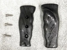 BLACK - Molded Wood Grain Pistol Grips & Screws HURST OEM Mopar Shifter Handles