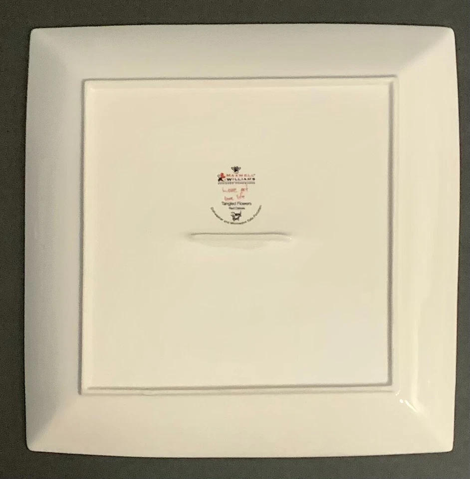 "Plato cuadrado de cerámica Maxwell & Williams Red Daisies 13-1/2"" ¡ENVÍO GRATUITO! Foto 4 de 4