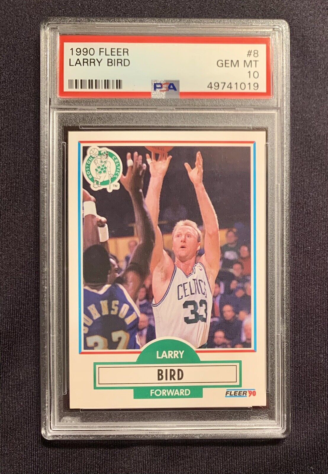 Larry Bird 1990 Fleer Basketball Card #8 Graded PSA 10
