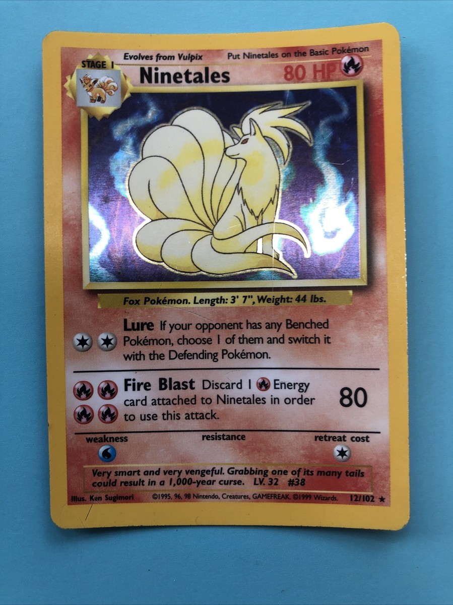 1999 Pokemon Base Set Nine Tails 12/102 - HOLO 1999 Pokemon Base Set Nine Tails 12/102 - HOLO