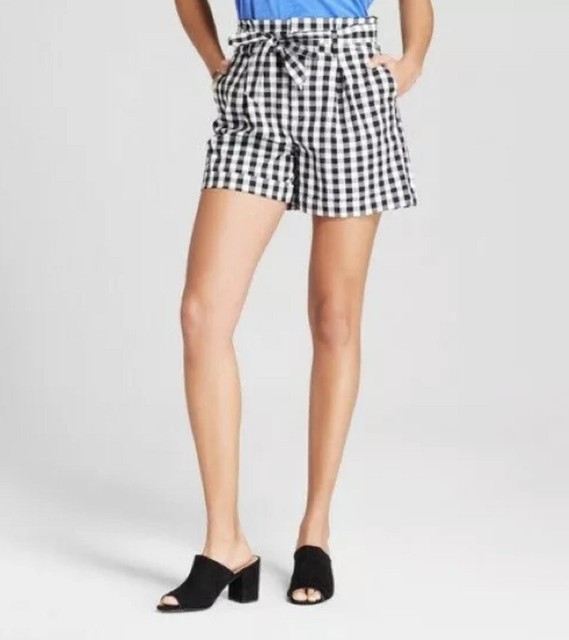 High Waisted A New Day Gingham Shorts Size XS Target Brand Academia | eBay
