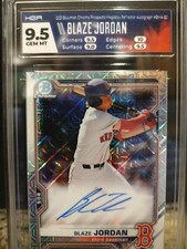 Blaze Jordan Red Sox 2021 Bowman Mega Box Mojo Refractor Auto HGA 9.5 Gem mint+