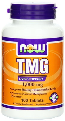 Now Foods, TMG (Trimethylglycin), 1000 mg, 100 Tabletten