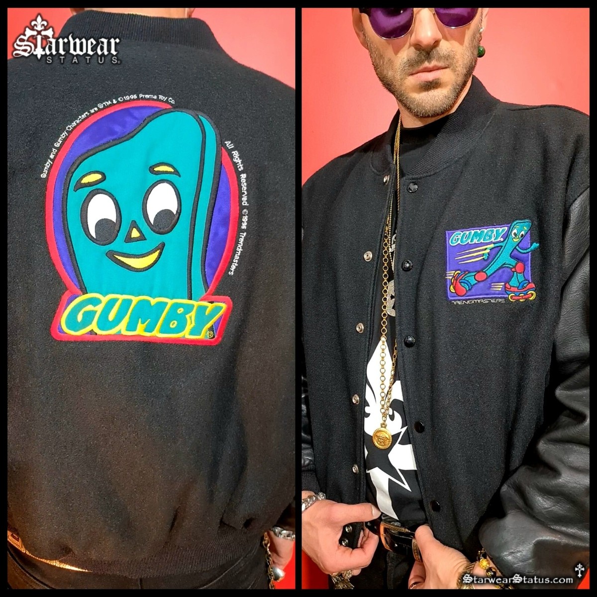 ?Vintage 90s GUMBY Stop Motion Cartoon TV Show Promo Wool Leather 