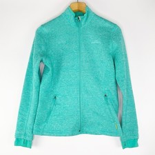 Kathmandu Altica 200 Full Zip Fleece Aqua Green Jacket Womens Size 12 Thumbholes