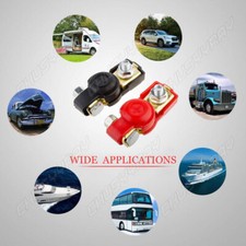 1Pair Brass Positive Nagative Car Battery Terminal Clamp Clips Connector For US