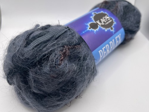 Plymouth Kaos Perplex #2 Greys Mauve Striping Fiber Yarn Wool Nylon Mohair 109yd - Picture 7 of 7