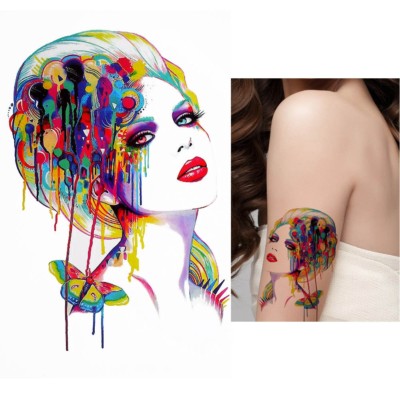 Temporäres Tattoo Model Glamour Motte Design Klebetattoo