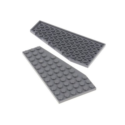 2x Lego Flügel Platte 12x6 rechts neu-dunkel grau Star Wars 7669 6208 30356