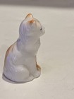Vtg Bone China Miniature Cat Figurine orange-White Longhair styleTaiwan Sticker  — photo 4