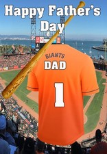 pnc216 San Francisco Giants Happy Father's Day personalisierte Grußkarte