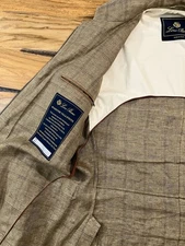 Loro Piana Linen Roadster Jacket L Italy Suede Trim