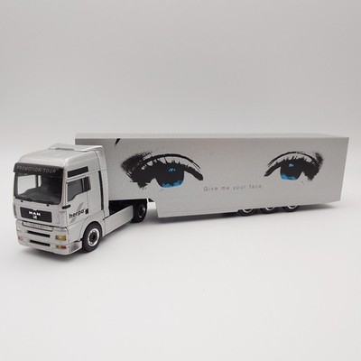 Herpa 259590 1:87 MAN TGA EuroKoffer Sattelzug Give Me Your Face Promo *OVP*