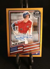 Jacob Seamon Auto /10 Gold Prizm 2026 Panini Stars & Stripes USA Baseball #199