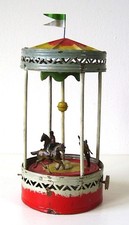 Antikes Antriebsmodell Blech Karussell vor 1945