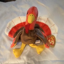 Ty Beanie Baby Gobbles Turkey 1996 Retired Original Beanie Babies Ages 3 Plush