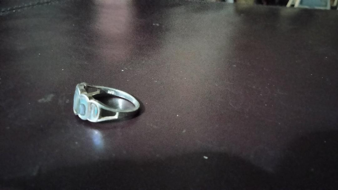 Sterling silver abalone show ring size 7 Ruby Lane