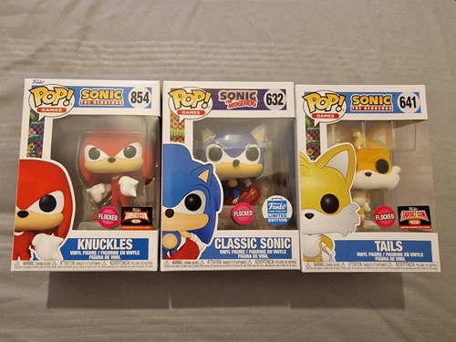 Funko POP! Games - Sonic The Hedgehog Flocked Trio #632 #641 #854