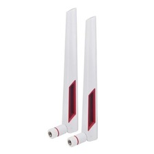 White and Red 10dBi Dual Band Signal Booster Wi-Fi Antennas