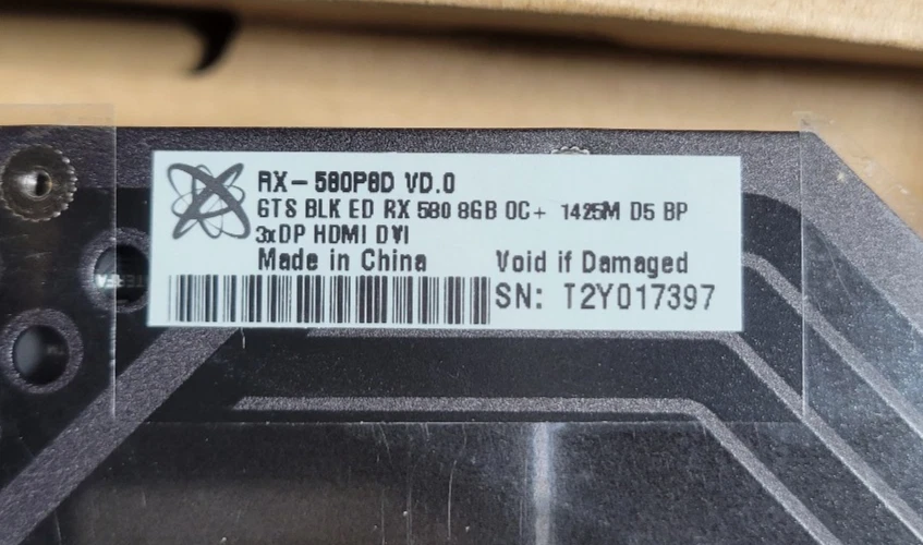 XFX GTS Black Core Edition Radeon RX 580 8GB OC+ Graphics Card - Image 4 of 4