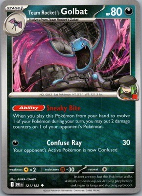 Team Rocket's Golbat Uncommon SV10: Destined Rivals 121/182 NM