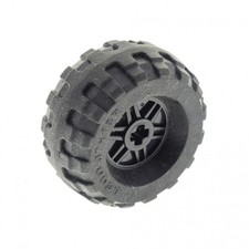 1x Lego Wheel Tire Black 37x18R Axle Hole Car Vehicle 4517737 55982c04