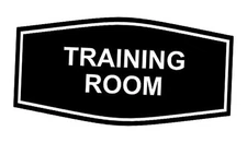  Fancy Training Room Sign () - Large Large (4-1/2" x 9") Black