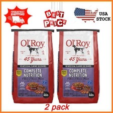 NEW 2 pack Ol' Roy Complete Nutrition T-Bone and Bacon Flavor Dry Dog Food 46 lb