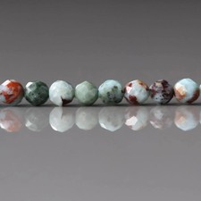 4mm Dominican Larimar Beads Faceted Round Natural Gemstone 15" Strand DIY