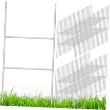 Pcs Yard Sign Stakes 20'' x 10'' Metal H Heavy Duty Frame Wire Stakes 60