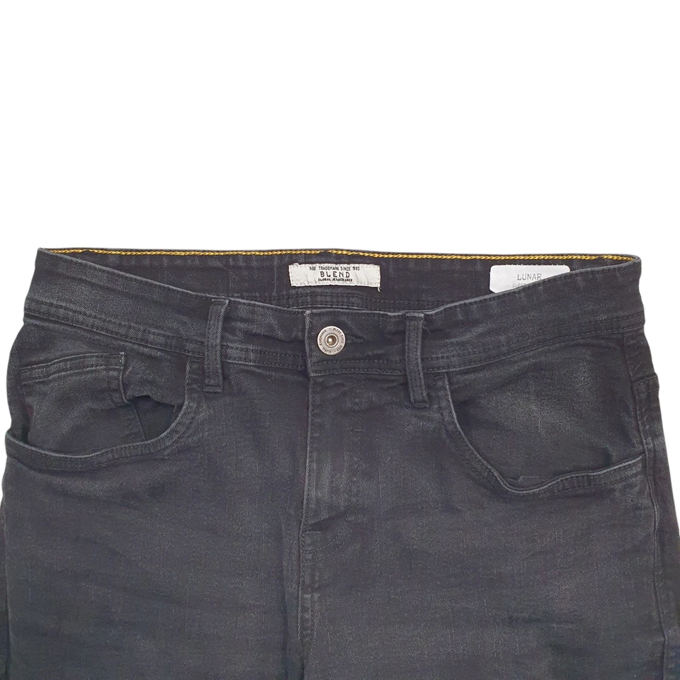 Pantalones de mezclilla negros ajustados BLEND Super Jeans para hombre calce elástico W32 L27 Foto 2 de 4