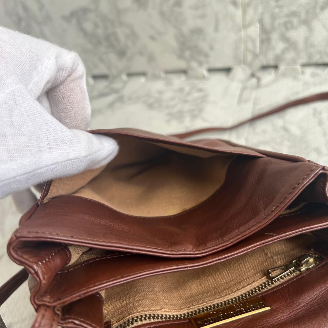 Bottega Veneta Shoulder Bag Pochette Leather Brown Vintage Rare Model From JP YZ thumbnail 15