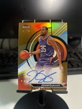 2023-24 Topps Finest - Autographs Kevin Durant #FA-KD Gold Refractor /50 (AU)