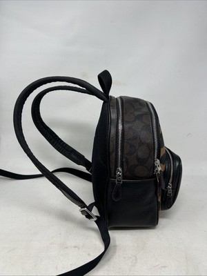COACH Women's Mini Court Backpack In Signature Leather Leopard