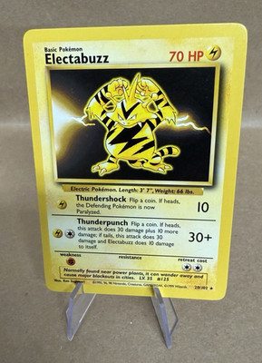 Electabuzz (20/102) Rare Base Set Pokemon Card LP
