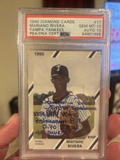 1990 Diamond Cards Mariano Rivera Gem Mint Signed PSA 10 Auto 10 Inscriptions