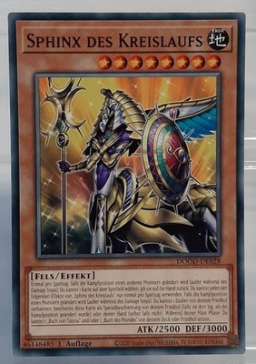Yugioh Playset 3x Sphinx des Kreislaufs - DOOD-DE028 - Doom of Dimensions -DE/NM