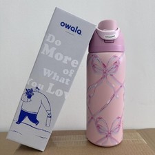 Owala FreeSip Sugar Plum Fairy 24/32 Oz Water Bottle Holiday Collection Pink