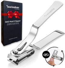 Finger Nail Clippers for Adult with 360 Degree Rotating Head I Fingernail Clippe
