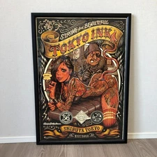 ROCKIN' JELLY BEAN “Tokyo Ink” Framed Poster Erostika Shibuya Tattoo Art Japan