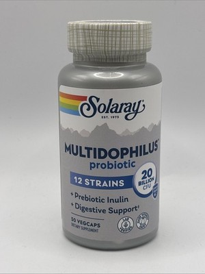 Solaray Multidophilus 12 Strain Probiotic | 20 Billion CFU | 25 Servings | 50