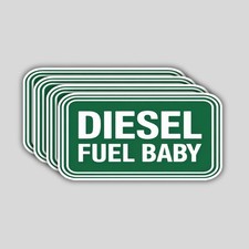 4pcs Funny Diesel Fuel Baby Stickers Vinyl Decal For Truck Fuel Door Gift Set