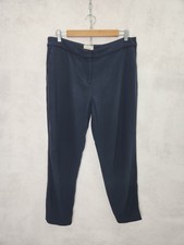 Sezane Fait Avec Amour Navy Acetate Viscose Classic Pants Size 44